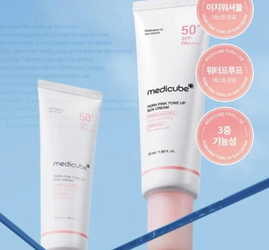 Medicube PDRN Pink Tone Up Sun Cream SPF 50+ PA++++ – Brighten & Protect