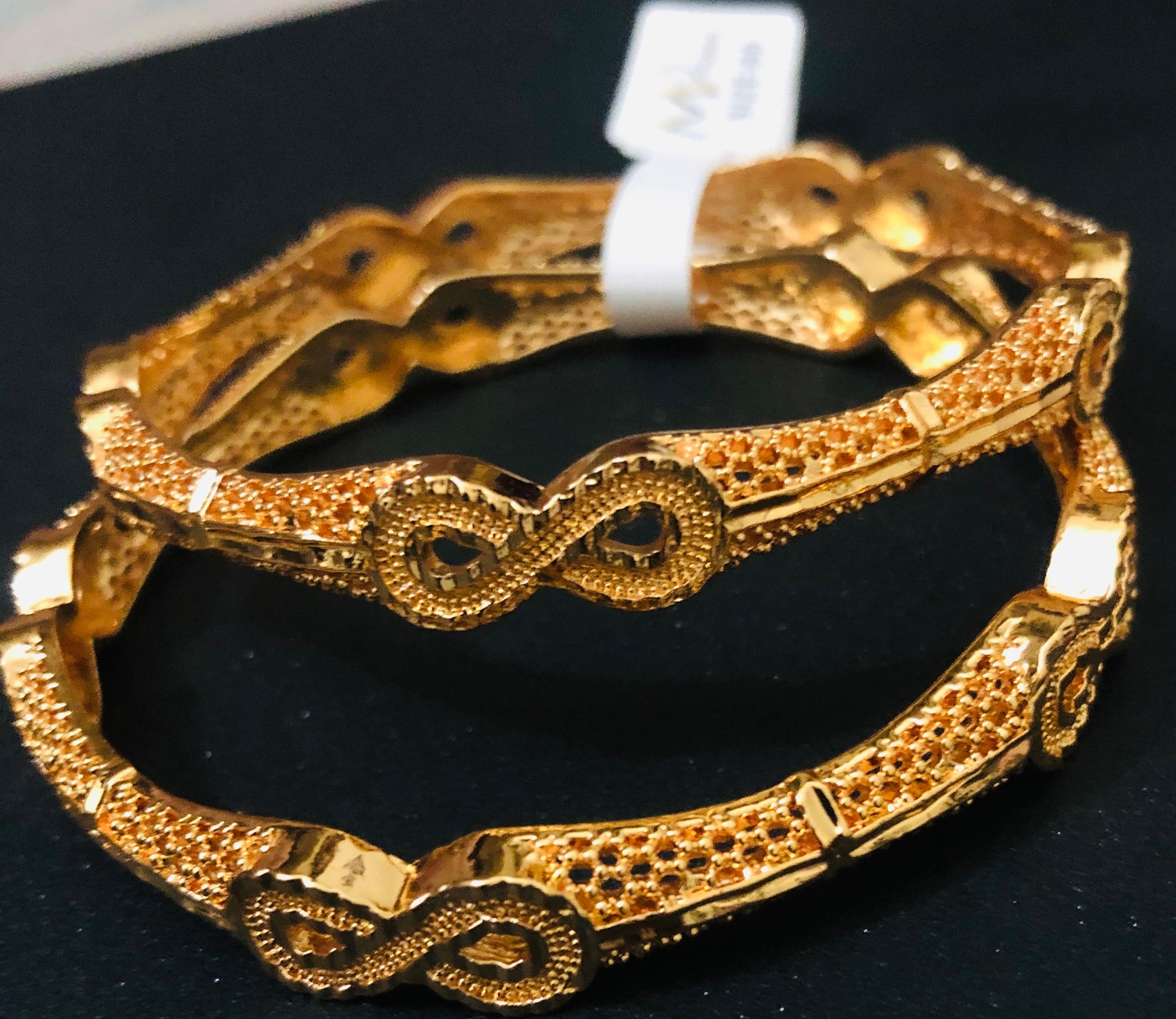 Infinity Knot Gold-Tone Bangle Jewelry Set for Everlasting Love