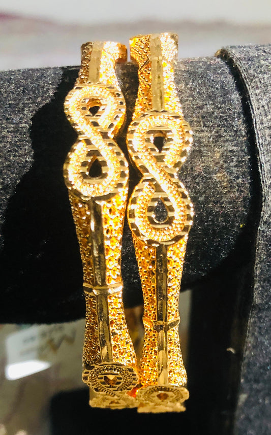 Infinity Knot Gold-Tone Bangle Jewelry Set for Everlasting Love