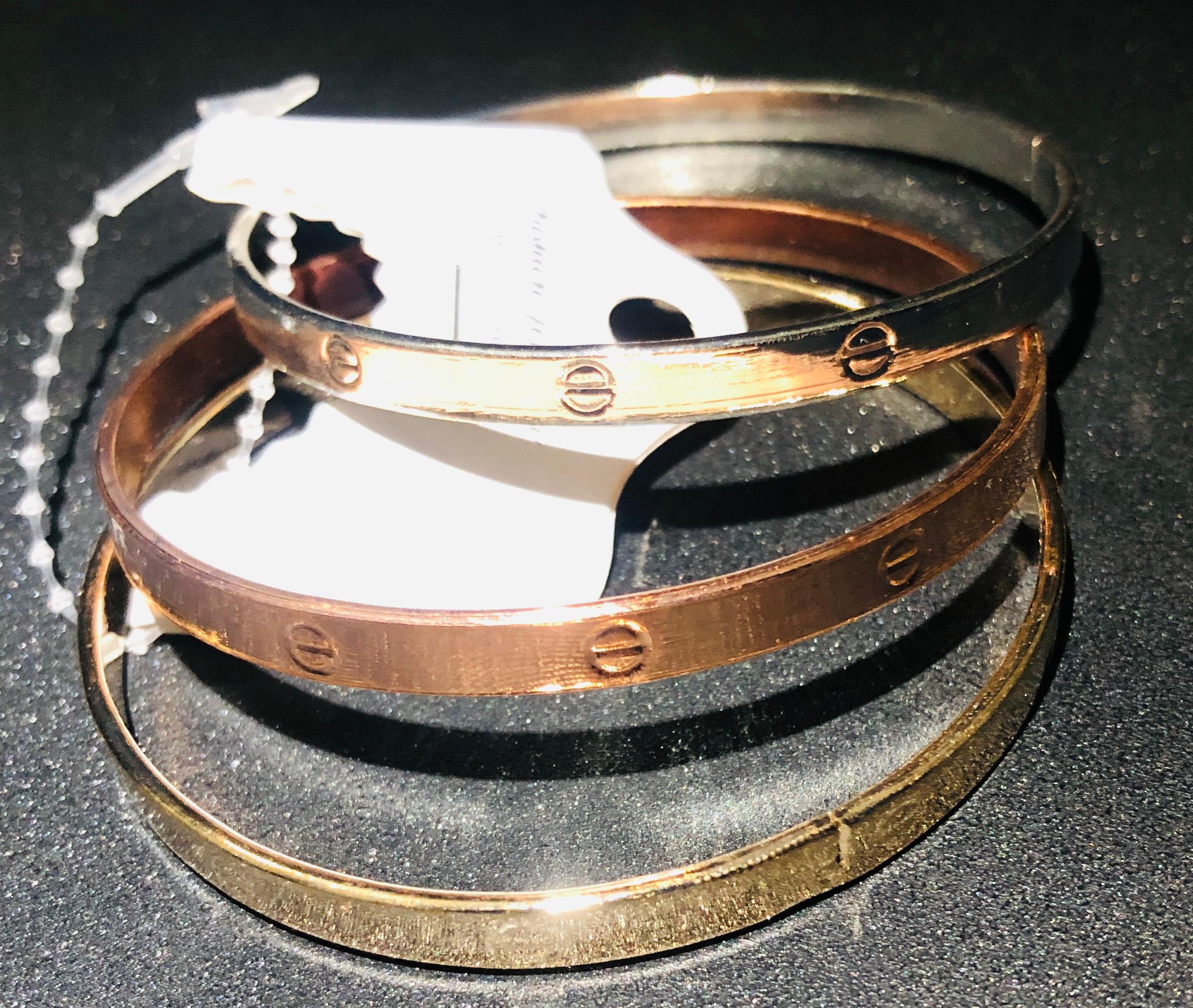 Stackable Bangle Jewelry Set (Silver, Rose Gold, Gold)