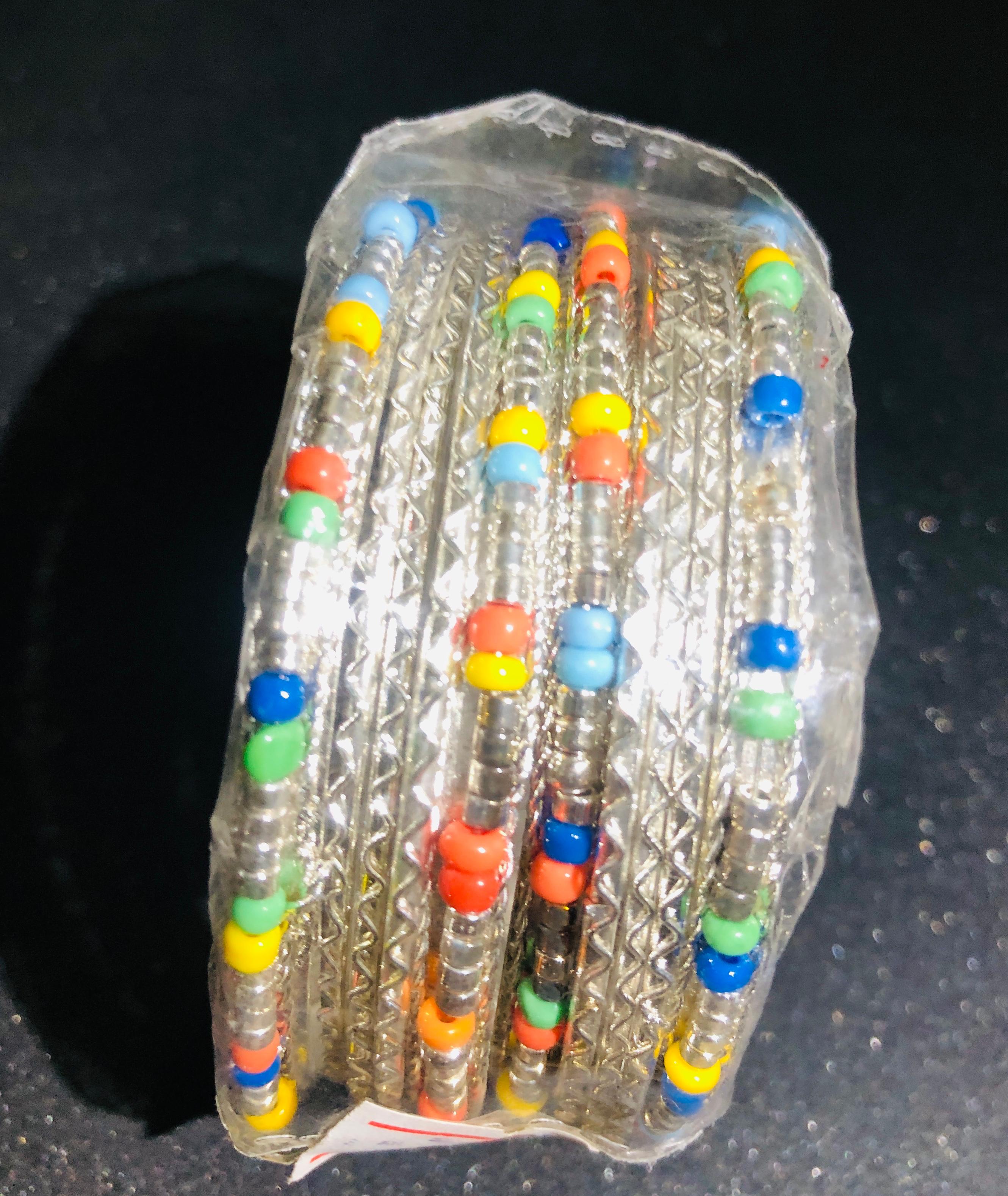 Colorful Beaded Stacking Jewelry Bangle Set (Multi-Pack)