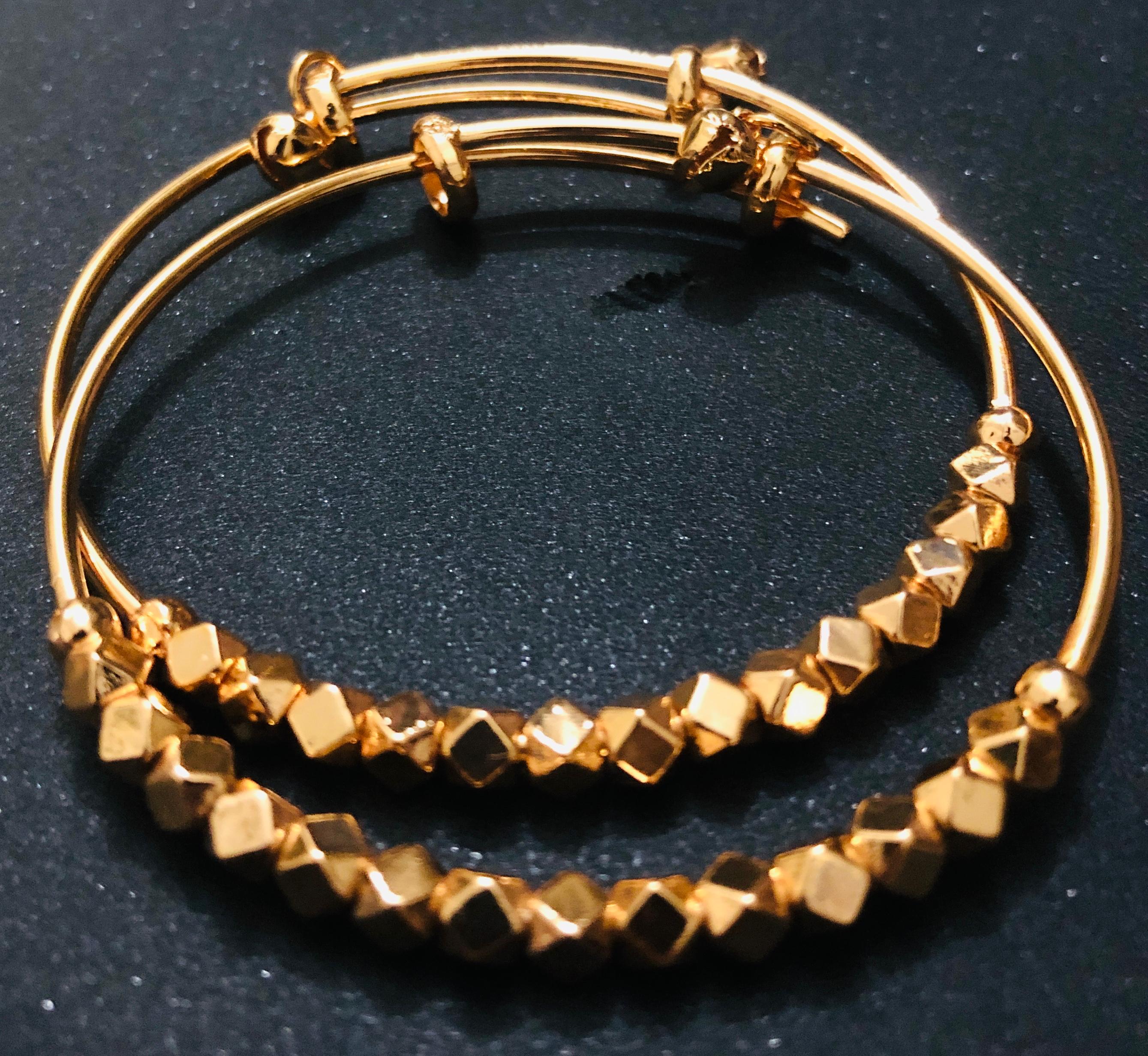 Glamorous Multi-Colored Stone Studded Bangle Jewelry Pair