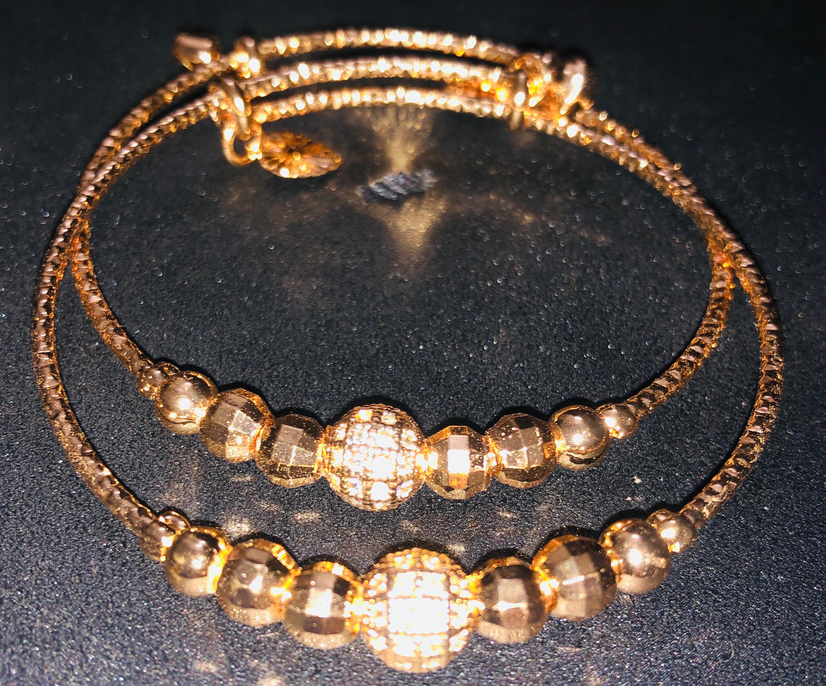 Sparkle & Shine Stackable Gold-Tone Bangle Jewelry